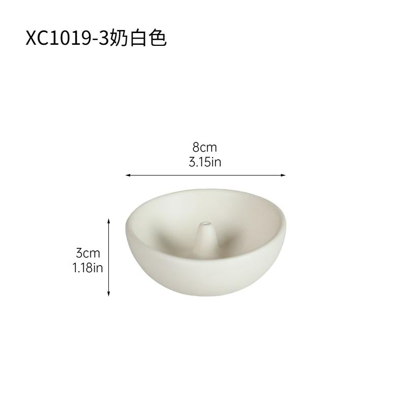 Minimalist Ceramic Incense Stick Holder Bowl, Japanese Zen Ash Catcher Incense Burner