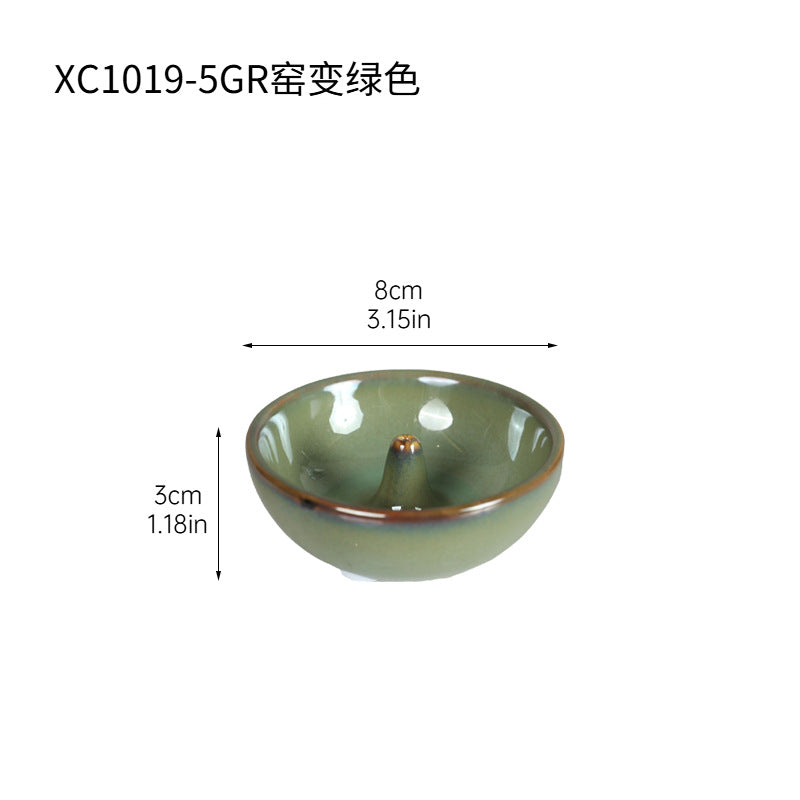 Minimalist Ceramic Incense Stick Holder Bowl, Japanese Zen Ash Catcher Incense Burner