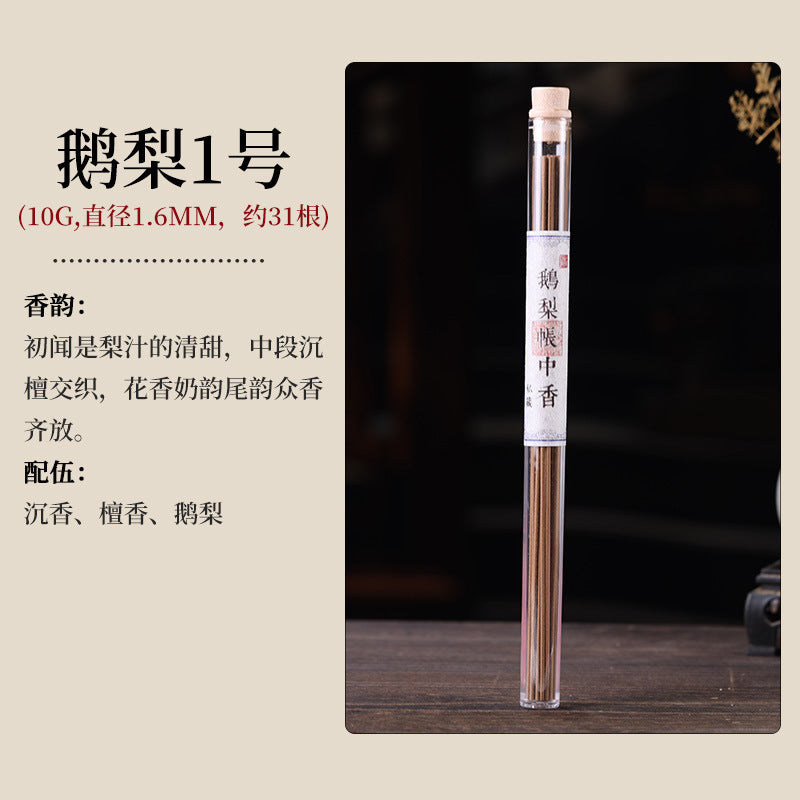 Natural Agarwood & Sandalwood Incense Sticks | Premium Handcrafted Aromatherapy in Clear Tube