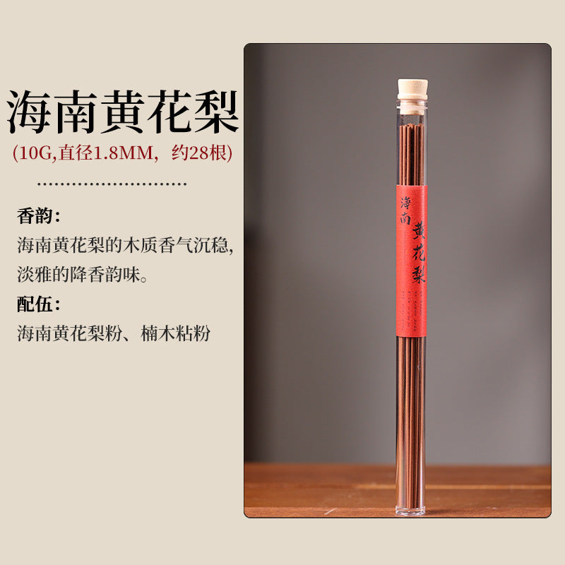 Natural Agarwood & Sandalwood Incense Sticks | Premium Handcrafted Aromatherapy in Clear Tube
