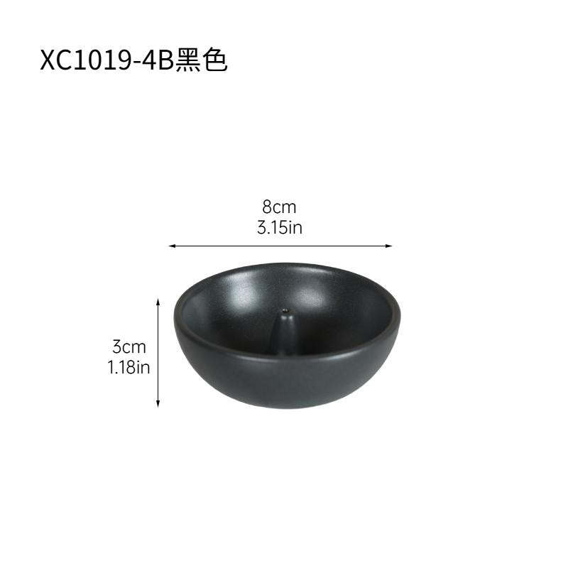 Minimalist Ceramic Incense Stick Holder Bowl, Japanese Zen Ash Catcher Incense Burner