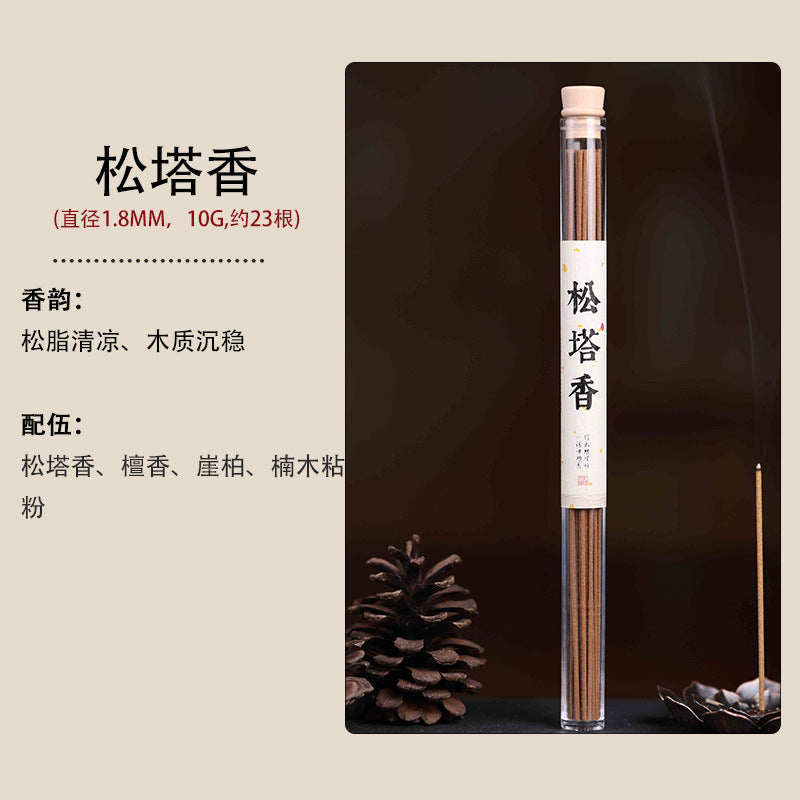 Natural Agarwood & Sandalwood Incense Sticks | Premium Handcrafted Aromatherapy in Clear Tube