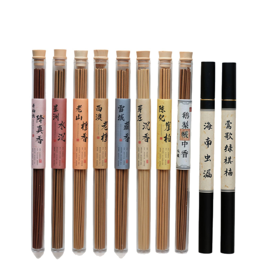 Natural Agarwood & Sandalwood Incense Sticks | Premium Handcrafted Aromatherapy in Clear Tube