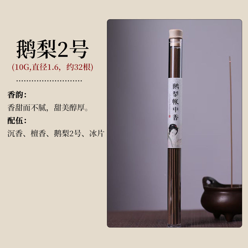 Natural Agarwood & Sandalwood Incense Sticks | Premium Handcrafted Aromatherapy in Clear Tube