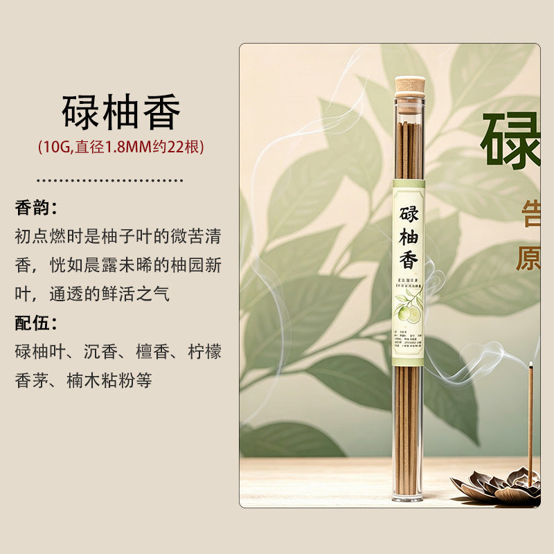 Natural Agarwood & Sandalwood Incense Sticks | Premium Handcrafted Aromatherapy in Clear Tube