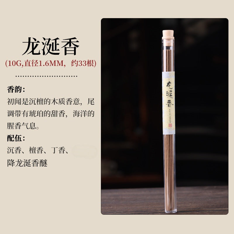 Natural Agarwood & Sandalwood Incense Sticks | Premium Handcrafted Aromatherapy in Clear Tube