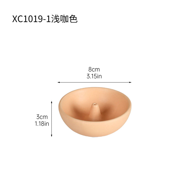 Minimalist Ceramic Incense Stick Holder Bowl, Japanese Zen Ash Catcher Incense Burner