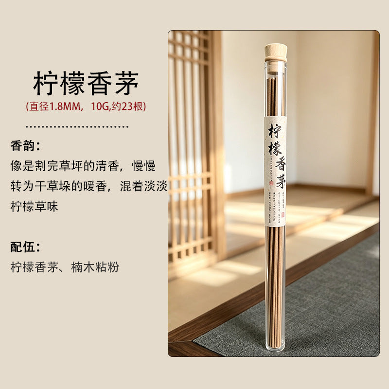 Natural Agarwood & Sandalwood Incense Sticks | Premium Handcrafted Aromatherapy in Clear Tube