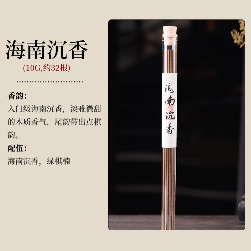 Natural Agarwood & Sandalwood Incense Sticks | Premium Handcrafted Aromatherapy in Clear Tube