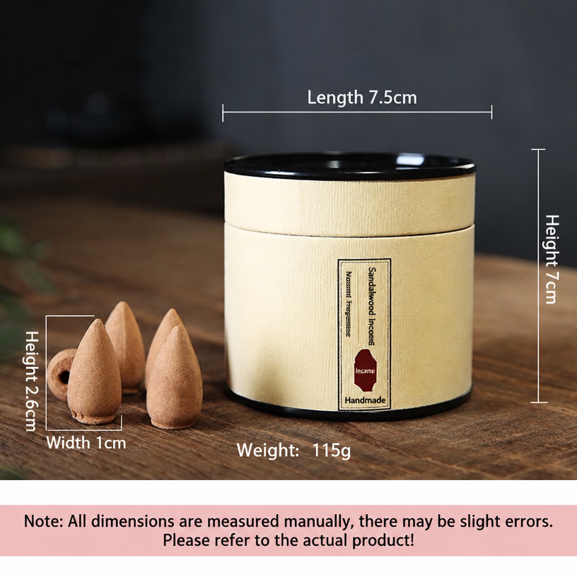 Natural Backflow Incense Cones Set with Sealed Eco-Canister - 40 Pcs Cascading Aromatherapy Cones for Home, Yoga & Meditation